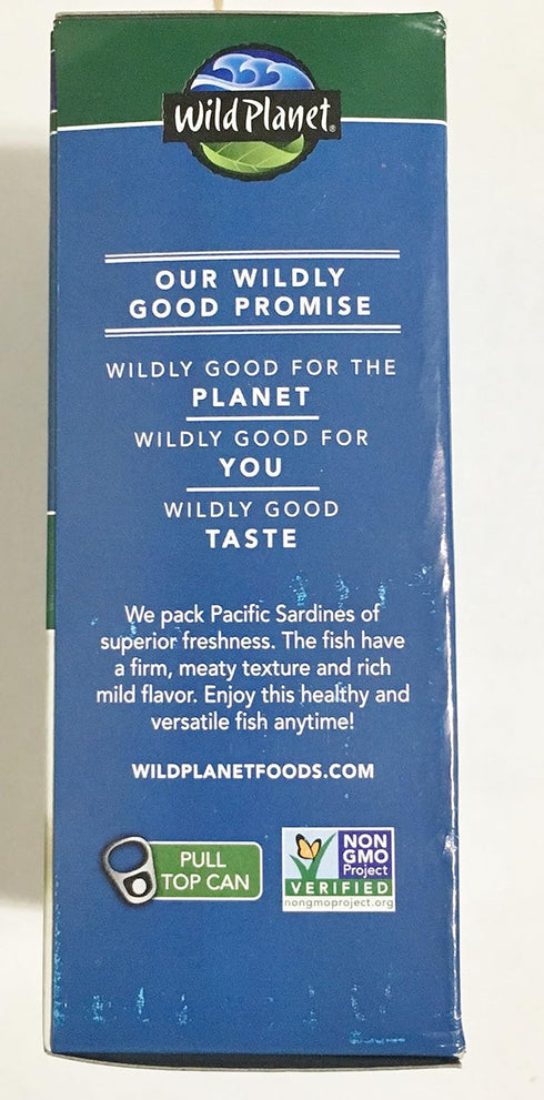 4.4 (6 Count) Wild Planet Wild Pacific Sardines in Extra Virgin Olive Oil, Ounce