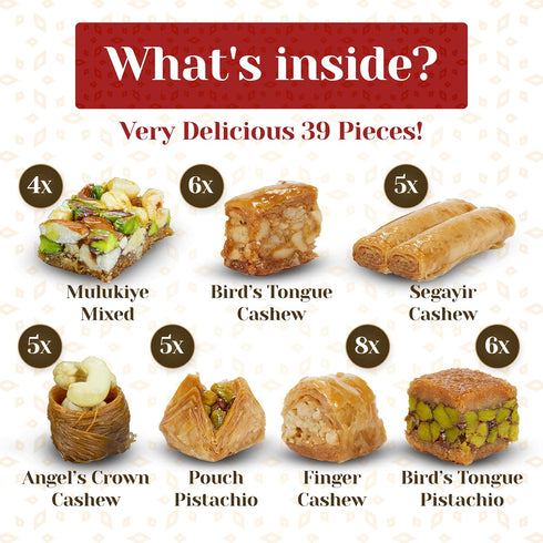 1.1lb, Eastanbul Baklava, Baklava Pastry, Pistachio Gift Box, Middle Eastern Sweets, Turkish Desserts, Pistachio