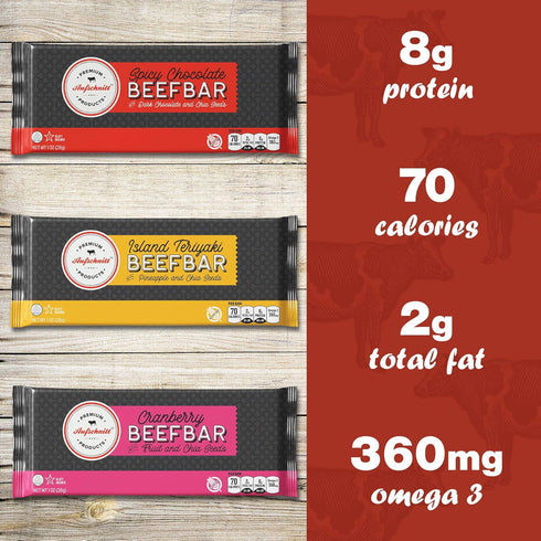 Premium Aufschnitt Products Pack, 6 Count Aufschnitt Beef Bars - High Protein Snack with Grass Fed Beef - Kosher