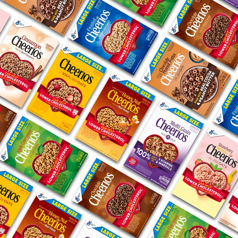 2.2 oz (Pack 5) Cheerios Whole Grain Oats Gluten-Free Breakfast Cereal, Pouch