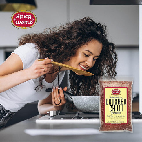 Spicy World 10 Pack Crushed Red Pepper Flakes Pound Bulk Value - Chili Flakes - by