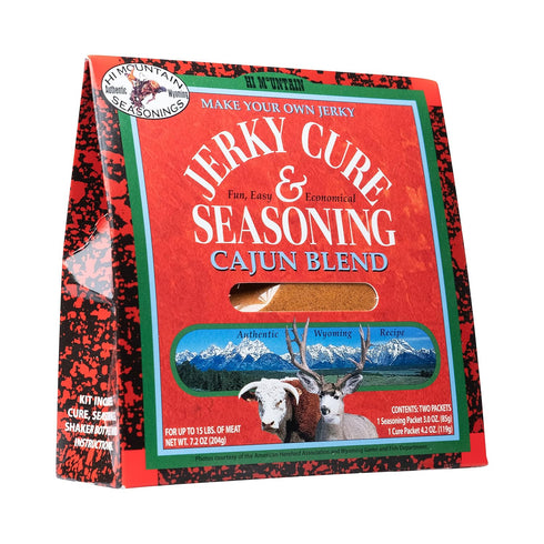 Hi Mountain Jerky Seasoning and Cure Kit | CAJUN BLEND | For Homemade Beef Jerky, 15lbs Meat