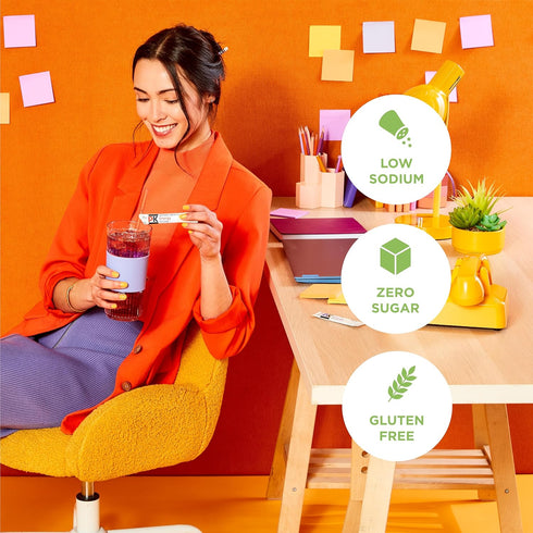 Pack, (Pack 60) PURE KICK Energy and Hydrate Singles To Go Drink Mix Variety Black cherry Pomegranate, Orange Passion