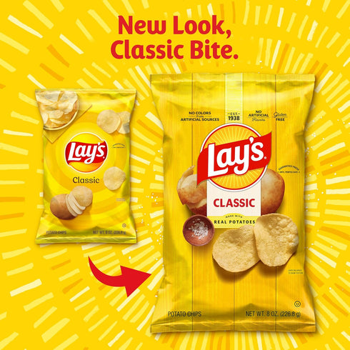 Lay's 1.5 (Pack 64) Potato Chips, Classic, Ounce