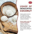 Spicy World 2 Pound Bulk Bag Shredded Coconut Powder - Unsweetened Finely Shredded for Baking, Smoothies & More!