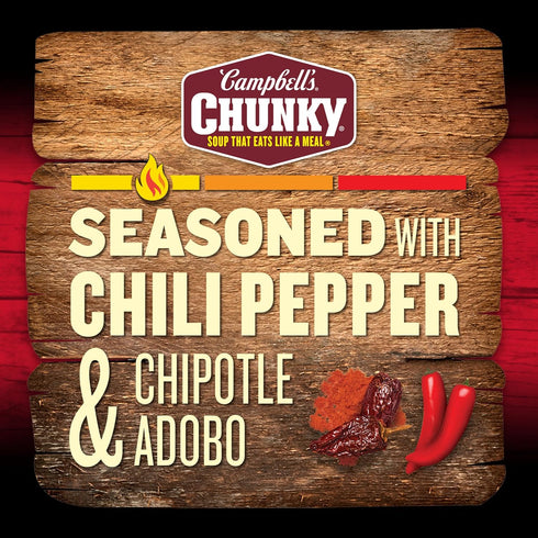 18.8 oz Campbells Chunky Soup, Chipotle Chicken Corn Chowder Soup, Can
