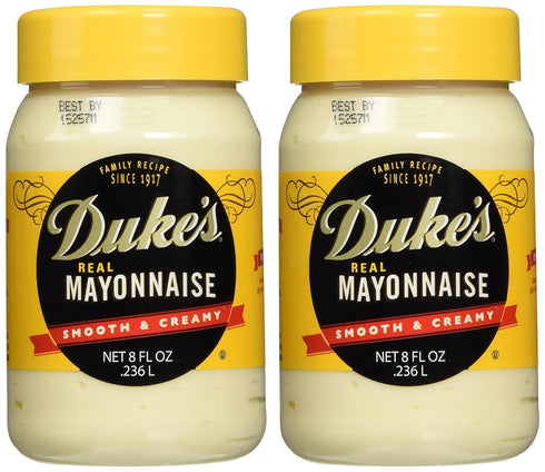 Dukes 8 Oz Real Mayonnaise - Two Fl Jars