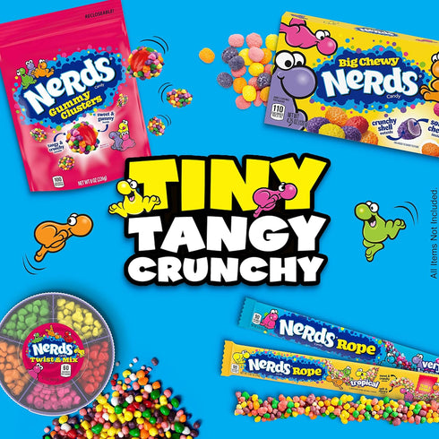0.92 (Pack 24) Nerds Rope Candy, Tropical Flavor, Ounce Ropes
