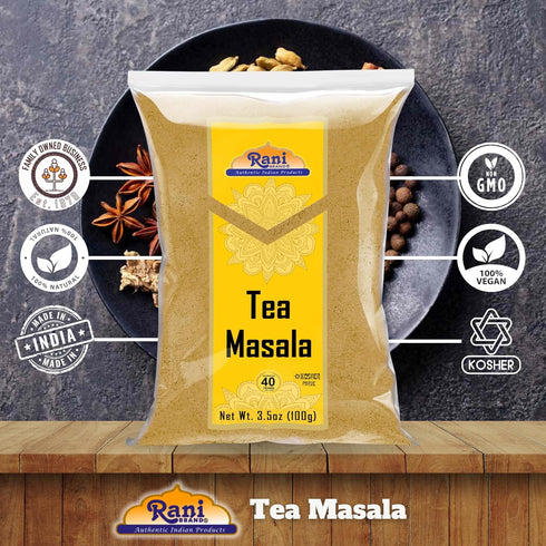 Rani Tea (Chai) Masala Indian Spice Blend, 3.5oz (100g), All Natural, Vegan, Gluten Friendly