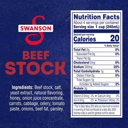 32 oz (Pack 4) Swanson Beef Stock, Carton
