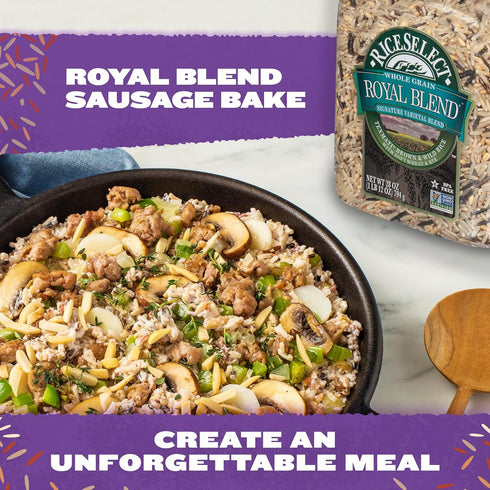 28 (Pack 1) RiceSelect Texmati Brown & Wild Rice Royal Blend, Ounce