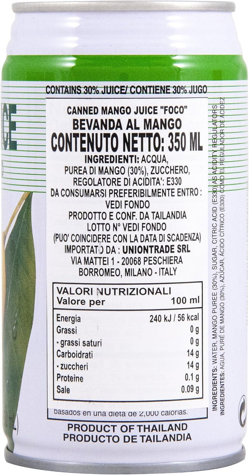 FOCO 11 Oz (Pack 24) Mango Juice Can