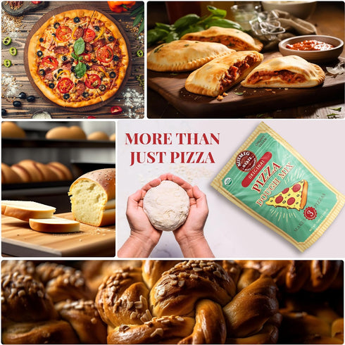 Nutmeg State Pizza Company 3 Organic Pizza Dough Mix - Makes Crusts for Homemade Pizzas