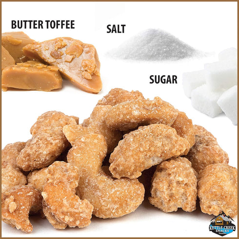 Kettle Creek Snacks 1 LB (1 LB (Pack 1)) Butter Toffee Roasted Cashews Non GMO Bag