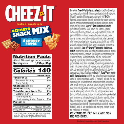 10.5oz (1 Cheez-It Ultimate Snack Mix, Salty Snacks, Pantry Size, Box Box)