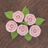 24 Count Global Sugar Art Premium Wedding & Party Edible Rose Cake & Cupcake Sugar Flowers, Pink, with Leaves by Chef