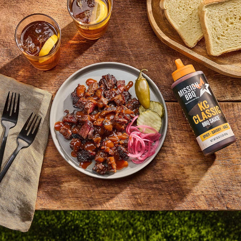 Mission BBQ 16 oz BBQ Sauce, KC Classic, A Kansas City Style Barbecue Sauce That Is Perfect For Adding A Sweet, Smoky