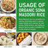 10 LB (10 Organic Sona Masoori Rice Premium Quality - India Origin, Short Grain Rice, All Natural & Non-GMO - by Jiva