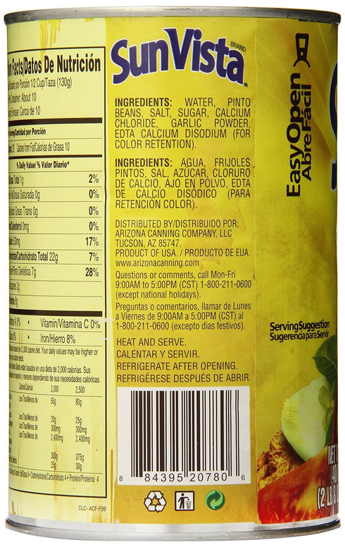 SunVista 40 Sun Vista Pinto Beans, Whole, Large, Ounce