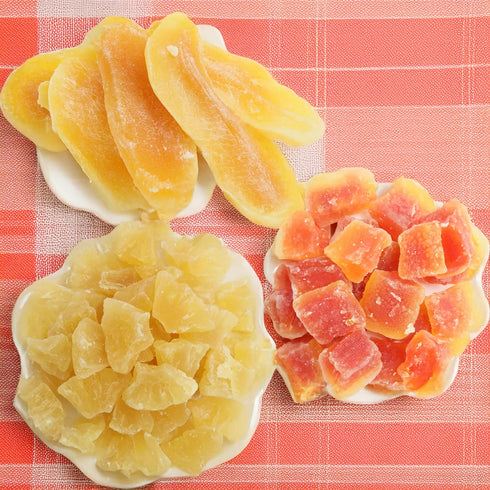 2 Lbs Anna and Sarah, Unsulphured Tropical Dried Fruit Mix Pineapple Tidbits, Mango Slice and Papaya Chunk, Un Non GMO