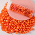 Kasvan Orange Pearl Sugar Sprinkles, 130g/4.58 Oz - Edible Candy Pearls for Baking Cake Decorations, Ice Cream Toppings