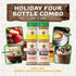 Pack 4, Set Holiday Combo of Herb, Spices, Toppers and Seasoning Gift - Pumpkin Spice, Gingerbread Cookie, Pizza