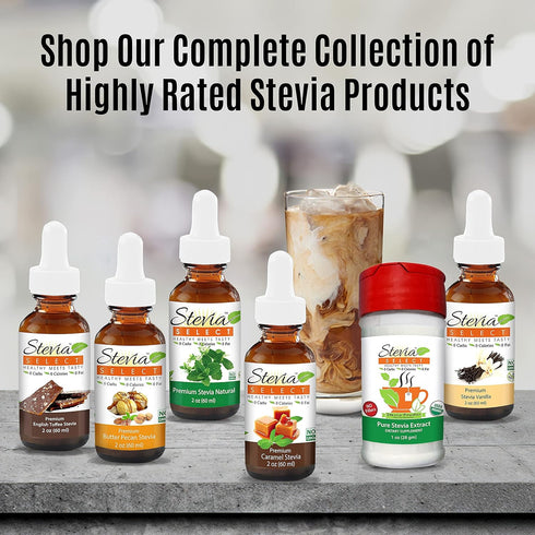 Stevia Select Butter Pecan Flavored Liquid Stevia, Zero Calorie Sweetener, 300 Servings, 2 Oz