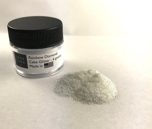 Luxury Cake Glitter, 6 grams, USA Made, Rainbow White