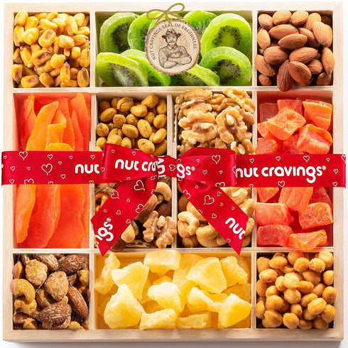 NUT CRAVINGS - Easter Dried Fruit & Mixed Nuts Gift Basket in