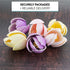 6 Count Global Sugar Art Tulip Sugar Cake Flowers, Yellow, Pink, Purple, by Chef Alan Tetreault