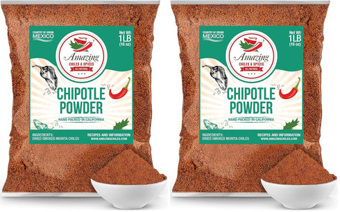 Chipotle Chili Powder Seasoning 1 LB (16oz) Natural and Premium. Great For