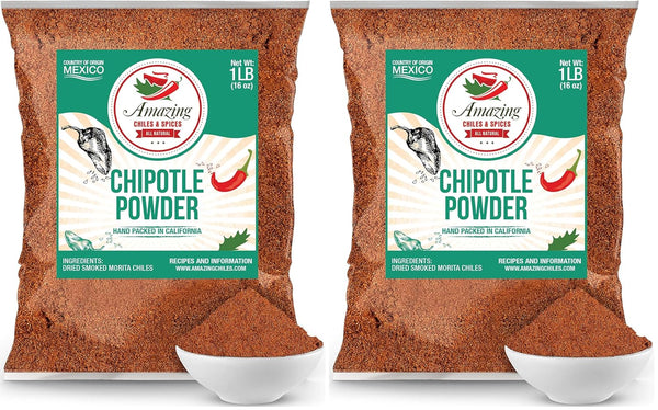 Chipotle Chili Powder Seasoning 1 LB (16oz) Natural and Premium. Great For