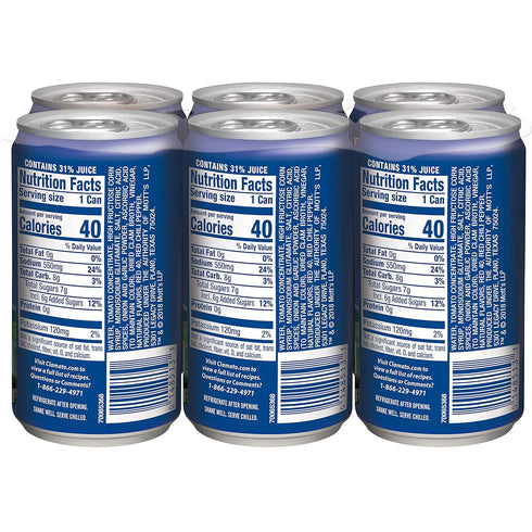 5.5 oz (Pack 24) Clamato Original Tomato Cocktail, fl cans
