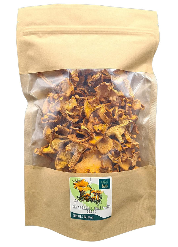 Forest Food Shop Dried Chanterelle Mushrooms 3 Ounce Handpicked from Wild Forests,