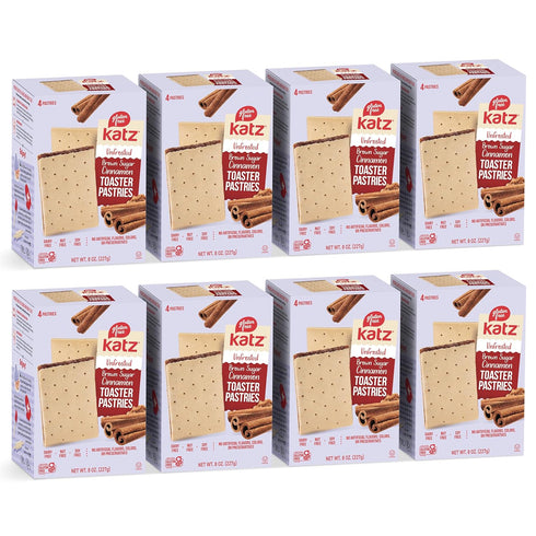 Katz Gluten Free Unfrosted Cinnamon Toaster Pastries. School Snacks. Free of Dairy,