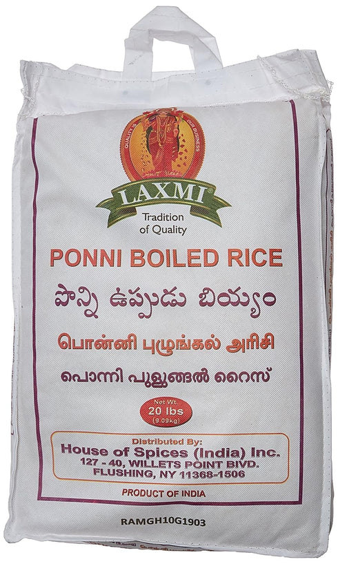 Laxmi 20 Ponni Boiled Rice, Pound