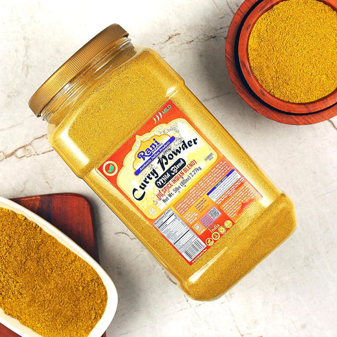 (10-Spice 5lbs (2.27kg) Rani Curry Powder Mild Authentic Indian Blend) PET Jar ~ All Natural | Salt-Free | NO Chili