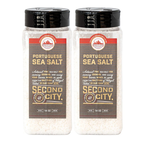 Portuguese Sea Salt Fleur De Sel 14oz (2 Pack) Our Handcrafted, Gourmet,