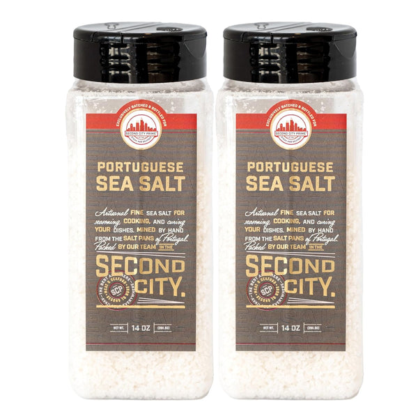 Portuguese Sea Salt Fleur De Sel 14oz (2 Pack) Our Handcrafted, Gourmet,