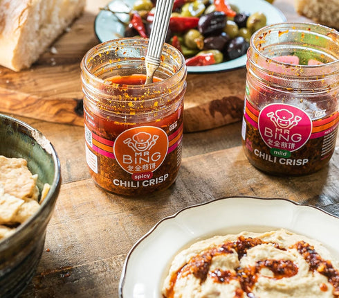 Pack 2 (7 oz.) Mr Bing Chili Crisp - Delicious & Flavorful Chili Oil- Made in USA Chili Paste Hot Sauce - Gluten Free