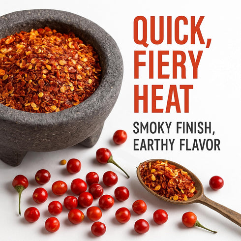 Pure Celtic 1oz Dried Chiltepin Peppers (Chile Tepin) Bag - Seafood, Sauces, Stews, Salsa, Meats. Very Hot with a Smoky