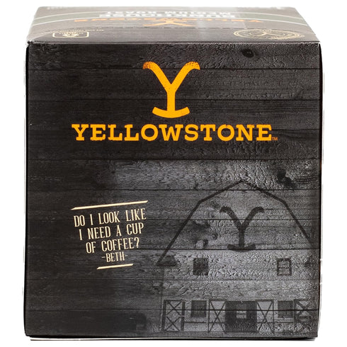 100% 36 Count Yellowstone Bunkhouse Medium Roast Coffee, Single Serve Recyclable Pods/Cups, Arabica Beans
