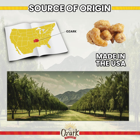 OZARK (14 oz) NUT ROASTERS, Salted Caramel Cashews, Flavored Snack Nuts, Gluten-Free Gourmet Candied Cashews, Blend