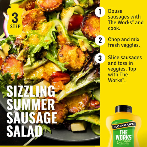 15 oz, Plochman, The Works Mustard, Perfect for Chicago-Style Hot Dogs