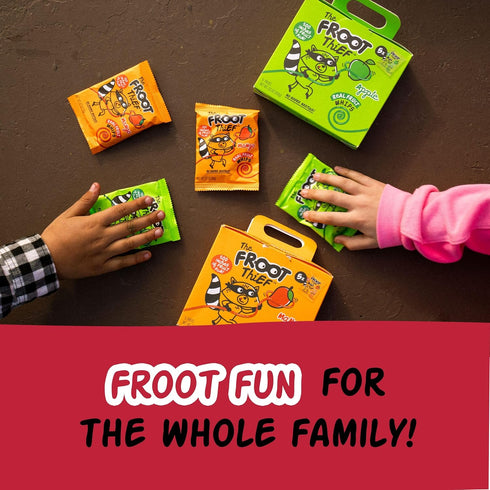 Pack, 10xStrawberry, 10xMango The FROOT Thief Real Fruit Snack Whips BIG Variety Nut Free, Individual Bags for Kids