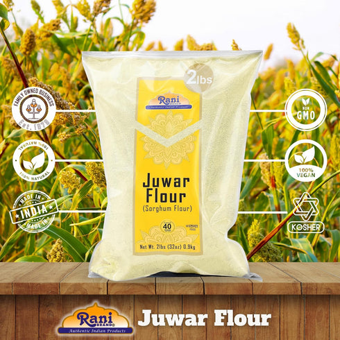 32oz (2lbs) 908g Rani Juwar (Sorghum) Flour ~ All Natural | Vegan | Gluten Friendly | NON-GMO | Kosher | Indian Origin