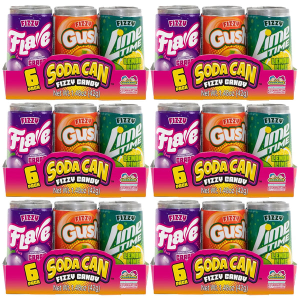 Kidsmania 36 Mini Soda Can Fizzy Candy, 1.48 oz, Goody Bag Filler -