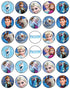 30 x Edible Cupcake Toppers - Winter Princess Party Collection of Edible Cake Decorations, Uncut Wafer Sheet Prints