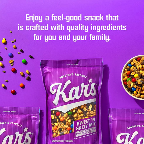 2 oz (Pack 72), Kars Nuts Sweet N Salty Trail Mix, Pouch of Gluten-Free Trail Mix Snack