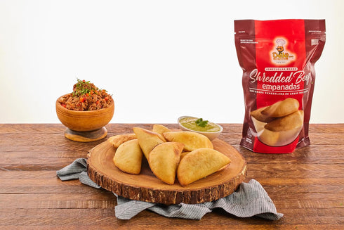 DELE FOOD Shredded Beef Empanada, 3 oz (8 Units) Gluten-Free Frozen Appetizer